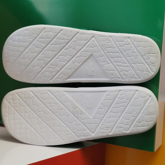 ❗️LACOSTE White Slide Sandals with Embossed Logo ❗️ - Picture 3 of 15